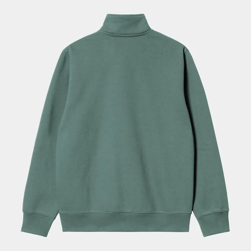 Pull Carhartt Wip CHASE NECK ZIP SWEAT Silver Pine