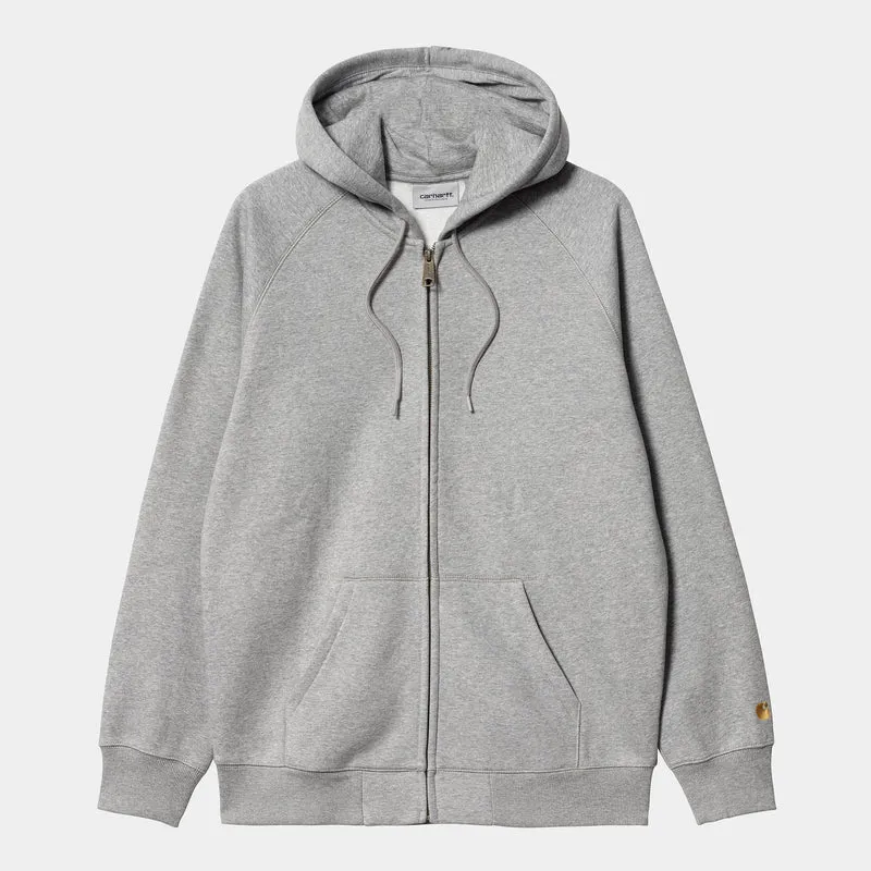 Pull Carhartt Wip HOODED CHASE JACKET Grey Heather