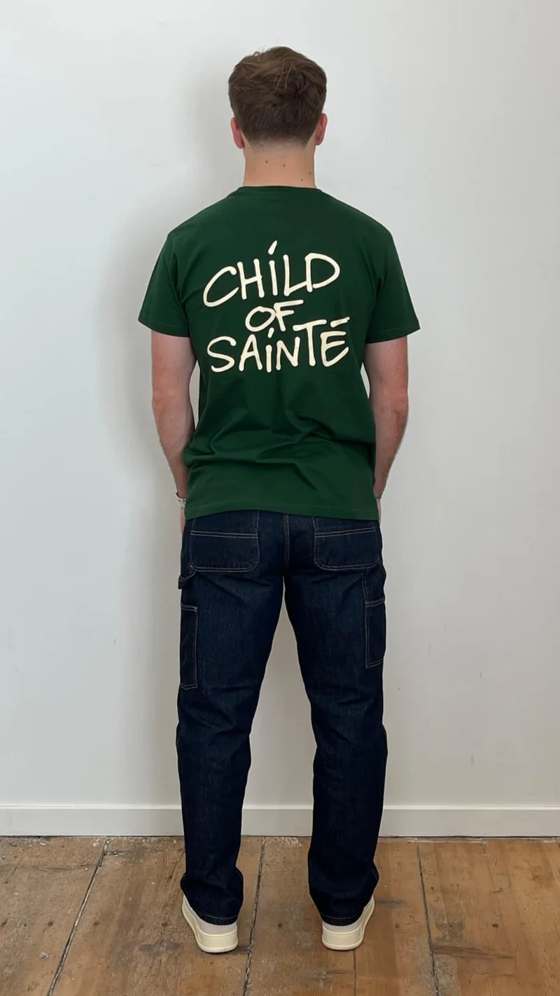 Tee Shirt Saint-Etienne Child Of Sainté Back Vert