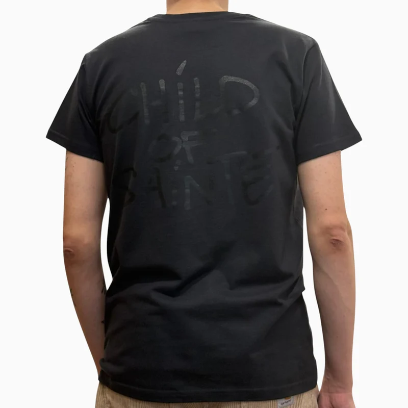 Tee Shirt Saint-Etienne Child Of Sainté Back Noir Usé