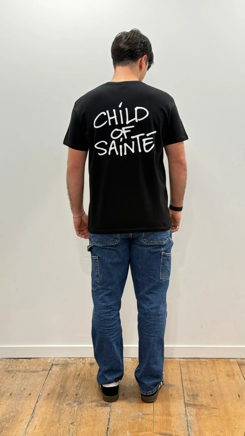 Tee Shirt Saint-Etienne Child Of Sainté Back Noir