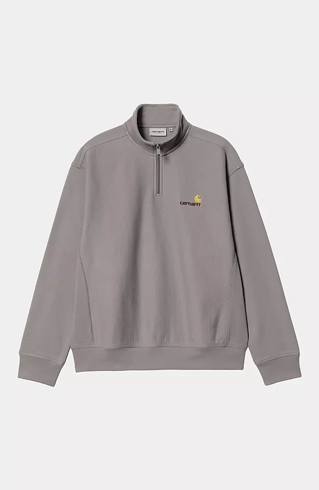 Pull Carhartt Wip HALF ZIP AMERICAN SCRIPT SWEAT Yosemite