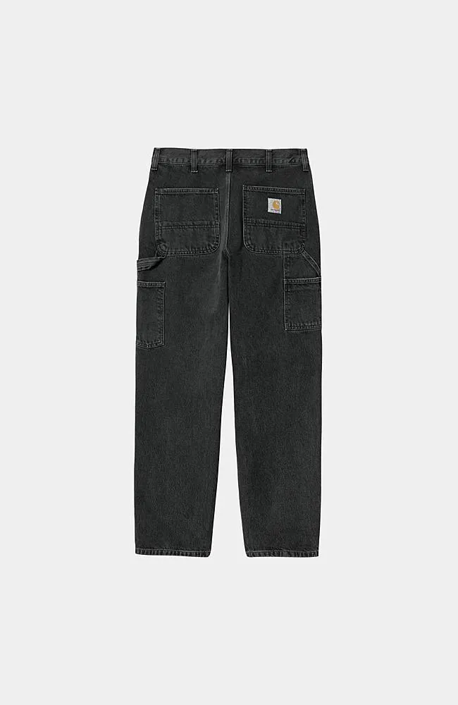 Jean Carhartt Wip SINGLE KNEE PANT Black Stone Washed