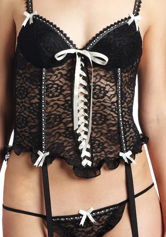 Cinema Etoile Women's Stretch Lace Bustier