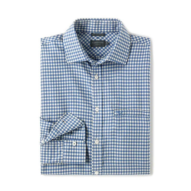 THE VOYAGER SHIRT - BLUE GINGHAM