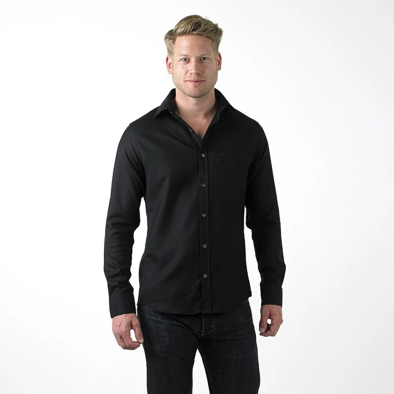THE VOYAGER SHIRT - BLACK TWILL