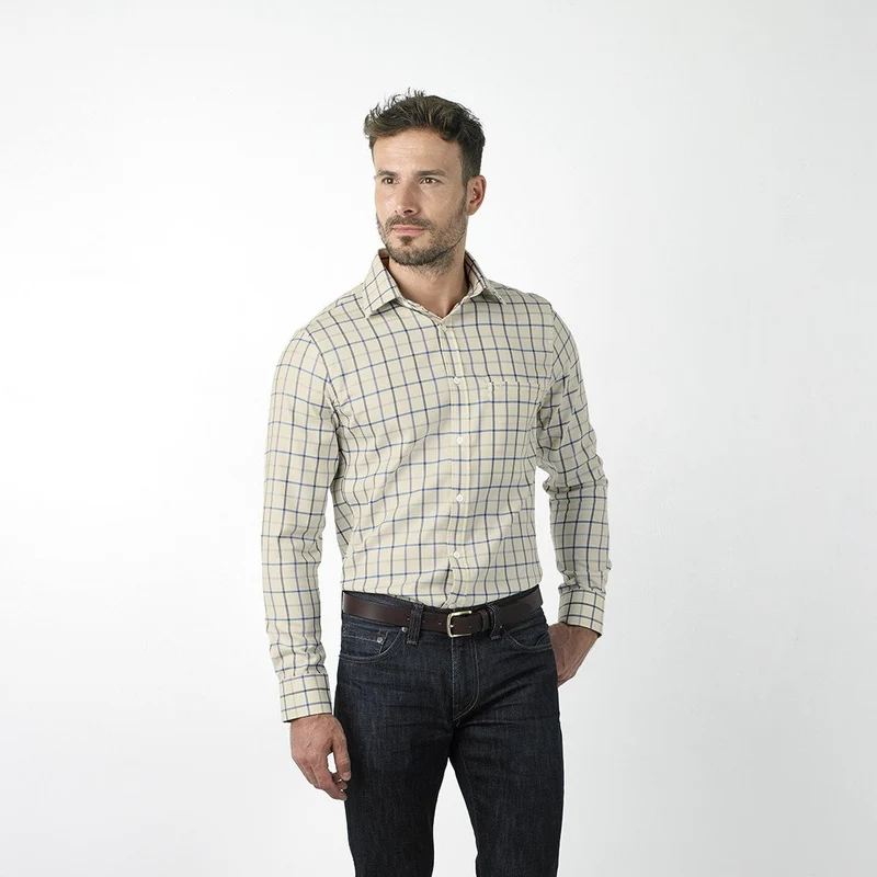 THE VOYAGER SHIRT - ROYAL TATTERSALL