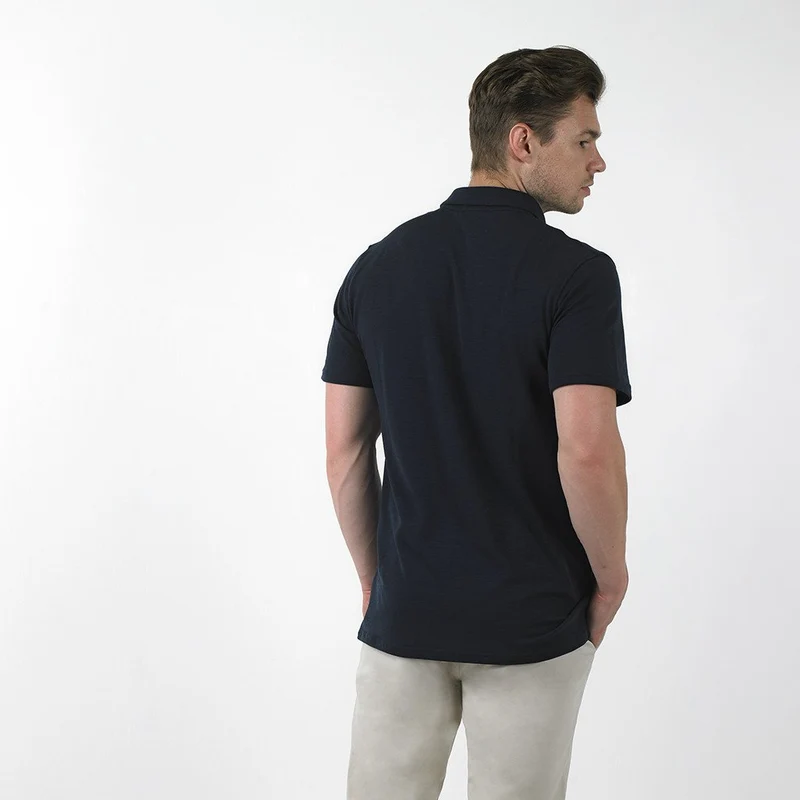 PIQUE POLO SHIRT - NAVY