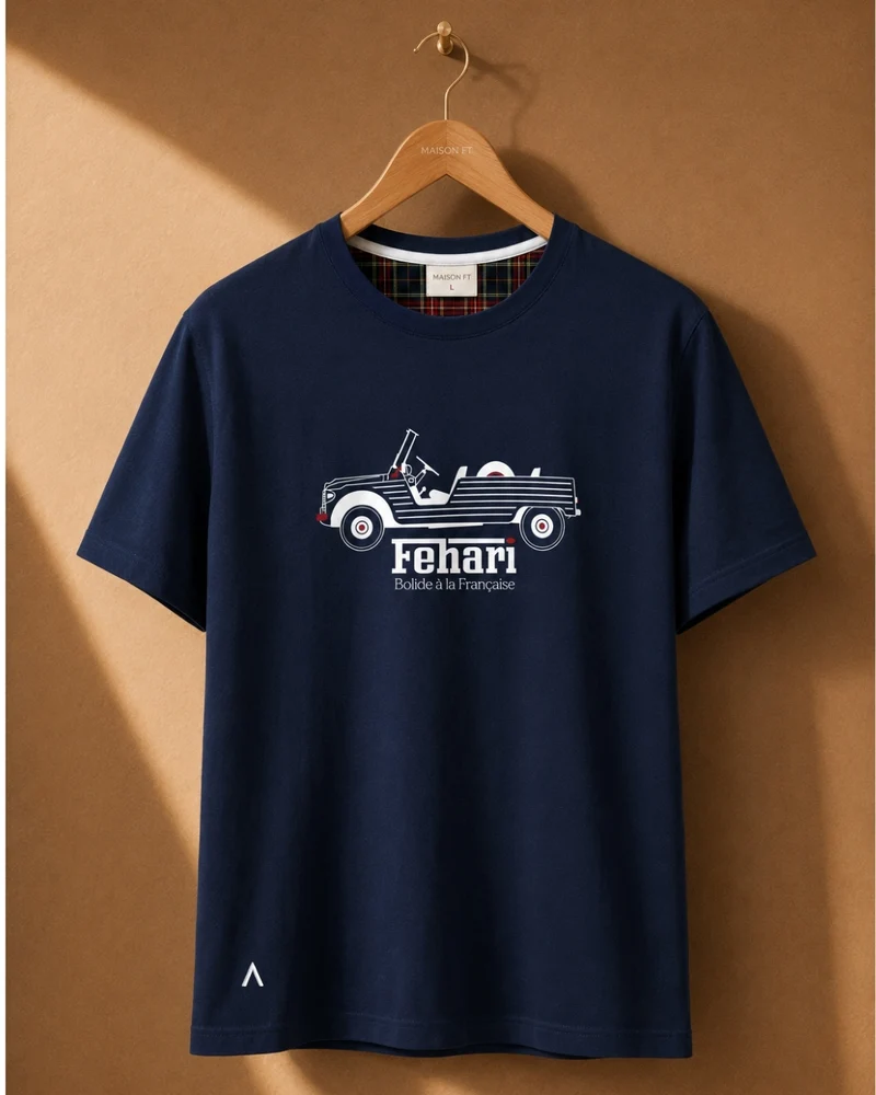 T-SHIRT MÉHARI BLEU MARINE | COTON BIO