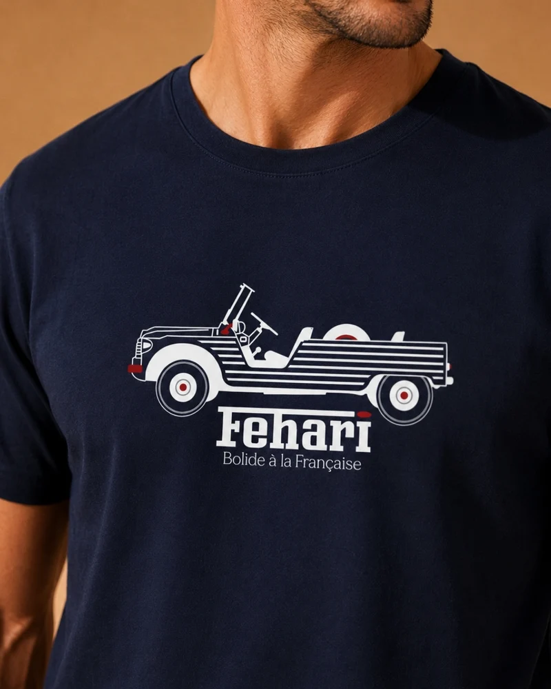 T-SHIRT MÉHARI BLEU MARINE | COTON BIO