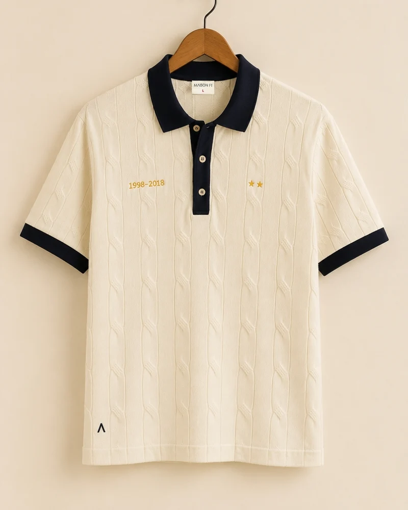 POLO TRICOT MARCEL CRÈME | COTON BIO