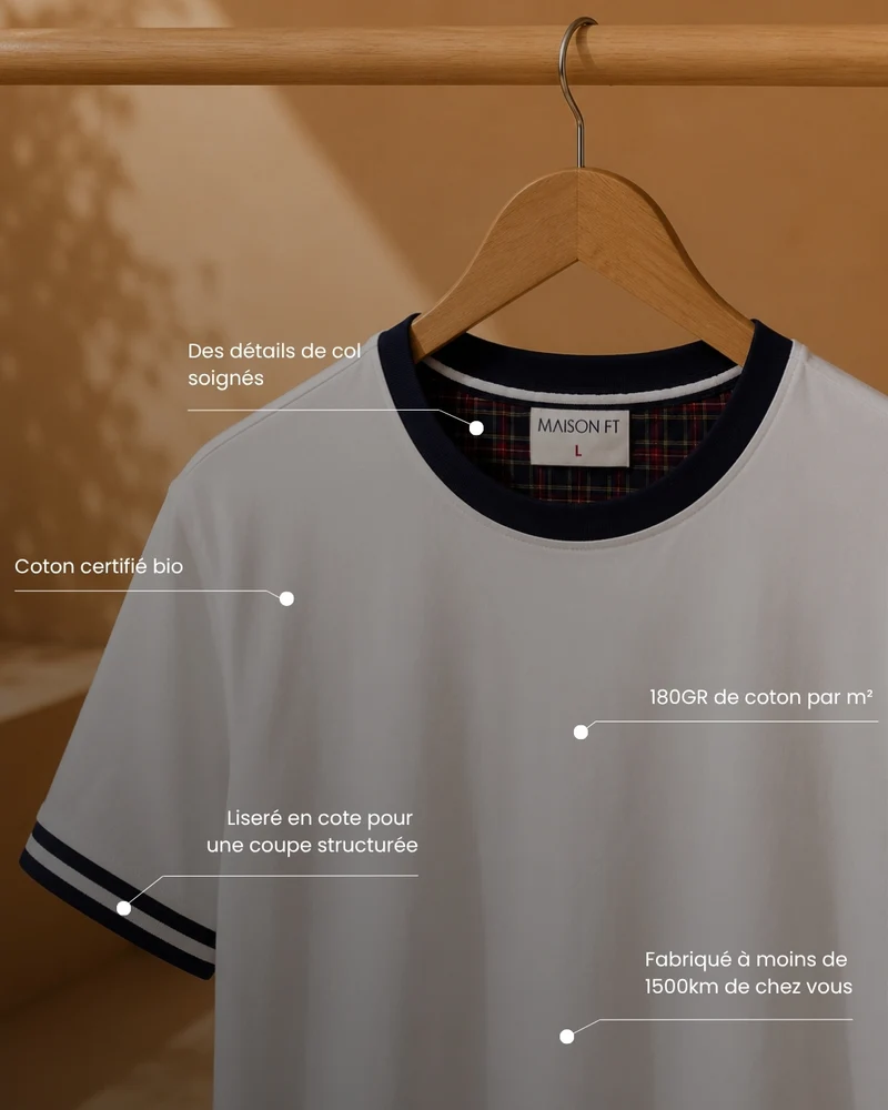 T-SHIRT ALBERT CRÈME | COTON BIO