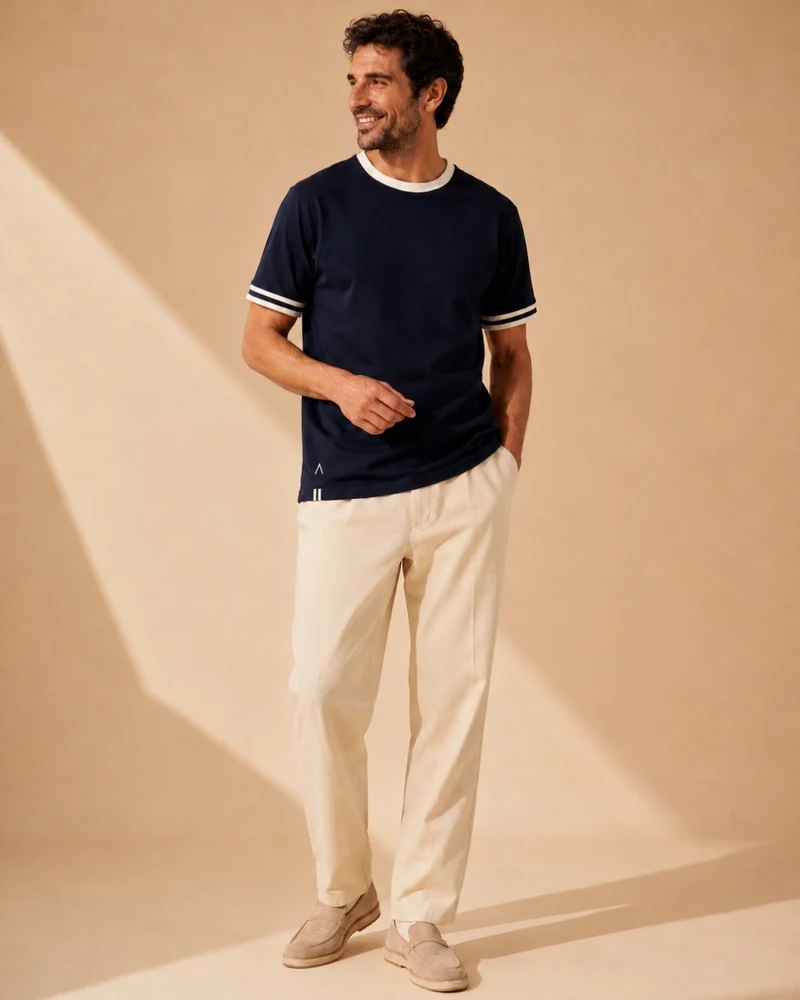 T-SHIRT ALBERT BLEU MARINE | COTON BIO
