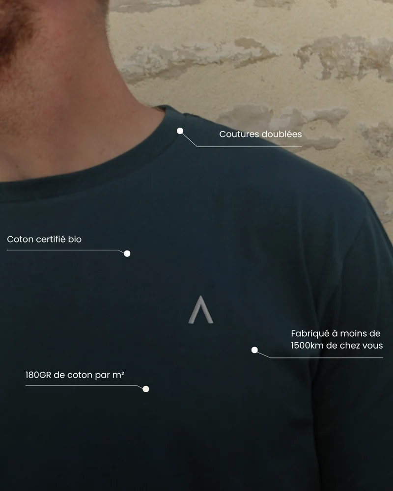 T-SHIRT VERT SIMPLE | COTON BIO