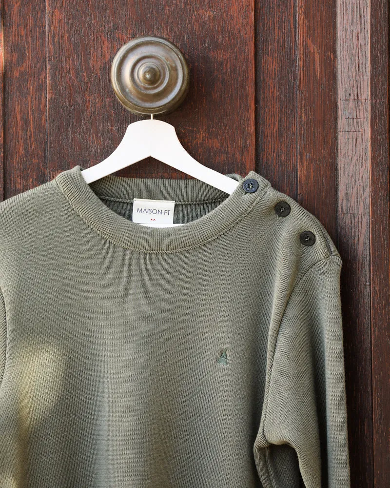 PULL VERT SAUGE MADE IN FRANCE | LOUIS