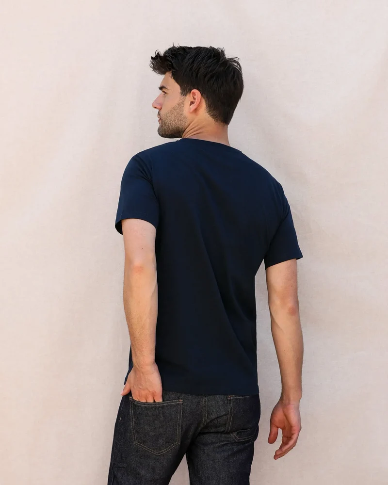 T-SHIRT GUIDON FUTÉ BLEU | COTON BIO