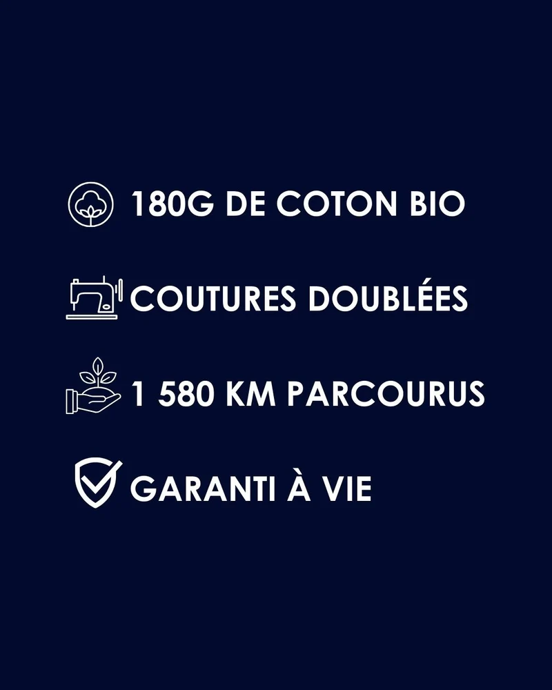 T-SHIRT GUIDON FUTÉ BLEU | COTON BIO