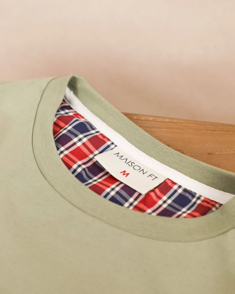 T-SHIRT HOMME VERT SAUGE | COTON BIO