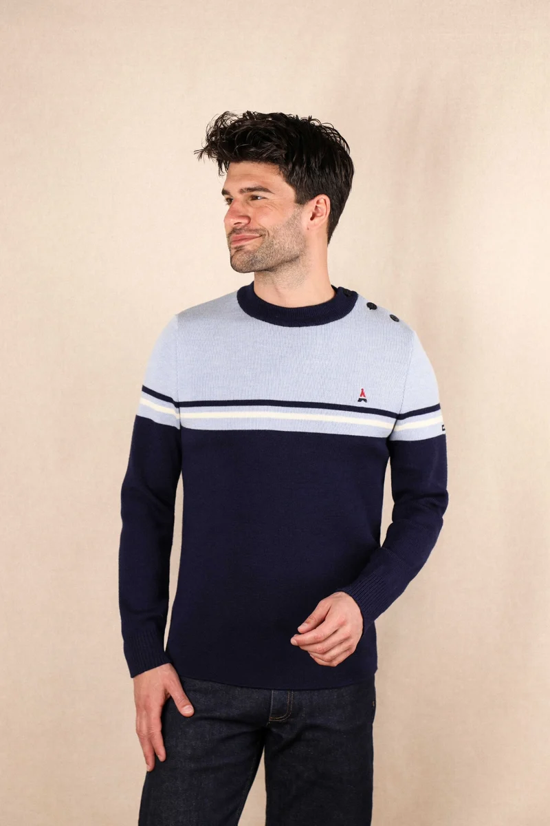 PULL EN LAINE HOULGATE 2.0 MADE IN FRANCE | SAINT JAMES X MAISON FT