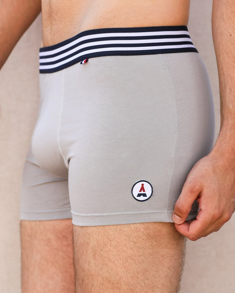 BOXER BEN GRIS | MADE IN FRANCE & BIO
