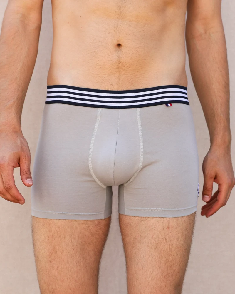 BOXER BEN GRIS | MADE IN FRANCE & BIO