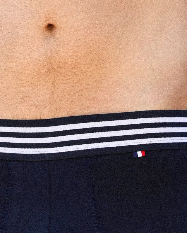 BOXER BEN BLEU MARINE | MADE IN FRANCE & BIO