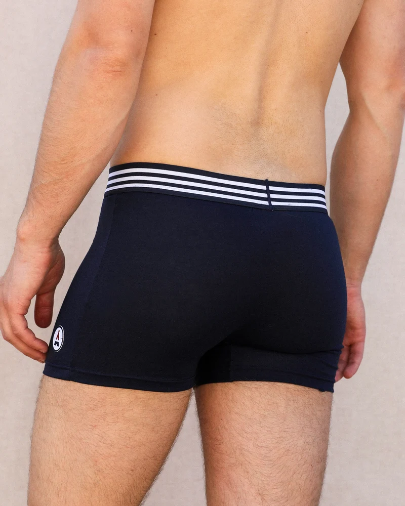 BOXER BEN BLEU MARINE | MADE IN FRANCE & BIO