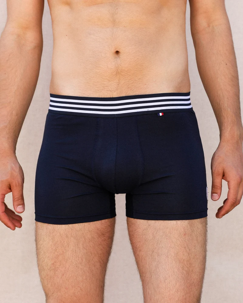 BOXER BEN BLEU MARINE | MADE IN FRANCE & BIO