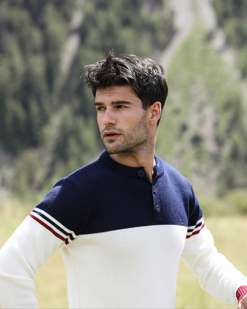 PULL TRICOTÉ EN FRANCE BLANC | LAINE MÉRINOS | ANDRÉ