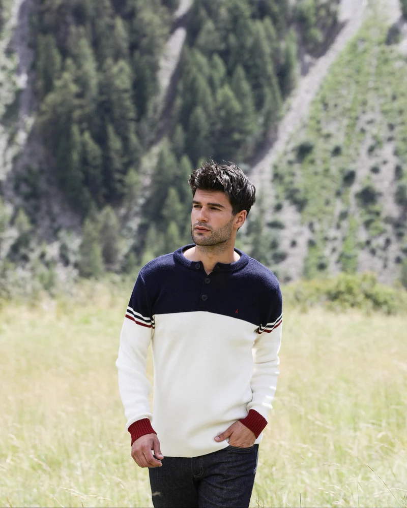 PULL TRICOTÉ EN FRANCE BLANC | LAINE MÉRINOS | ANDRÉ