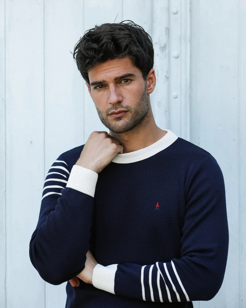 PULL TRICOTÉ EN FRANCE ASYMÉTRIQUE | LAINE MÉRINOS | ALBAN