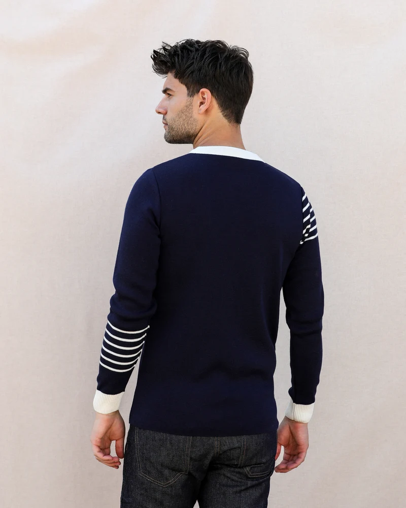 PULL TRICOTÉ EN FRANCE ASYMÉTRIQUE | LAINE MÉRINOS | ALBAN