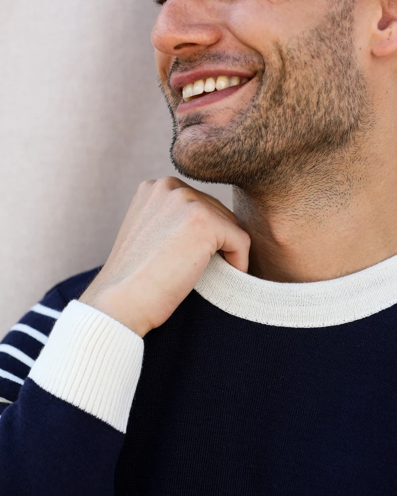 PULL TRICOTÉ EN FRANCE ASYMÉTRIQUE | LAINE MÉRINOS | ALBAN