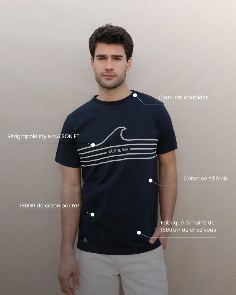 T-SHIRT MÂLE DE MER | COTON BIO