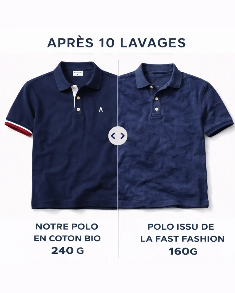 POLO PAUL BLEU | COTON BIO