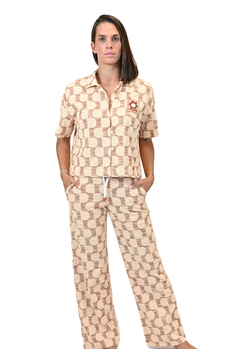 Pantalon Jacquard Femme Tulip