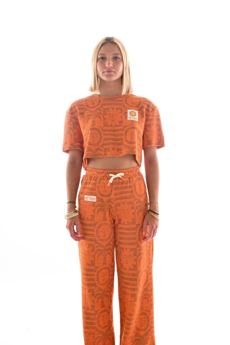 Pantalon Jacquard Femme Sunny Bloom
