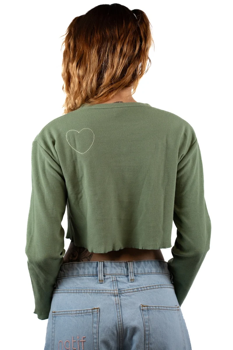 Crop Loose Femme Heart