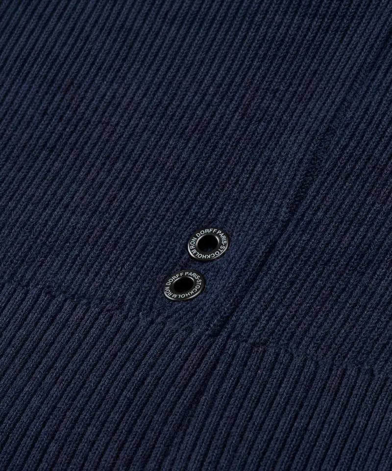 Ribbed Wool Sweater: Navy
