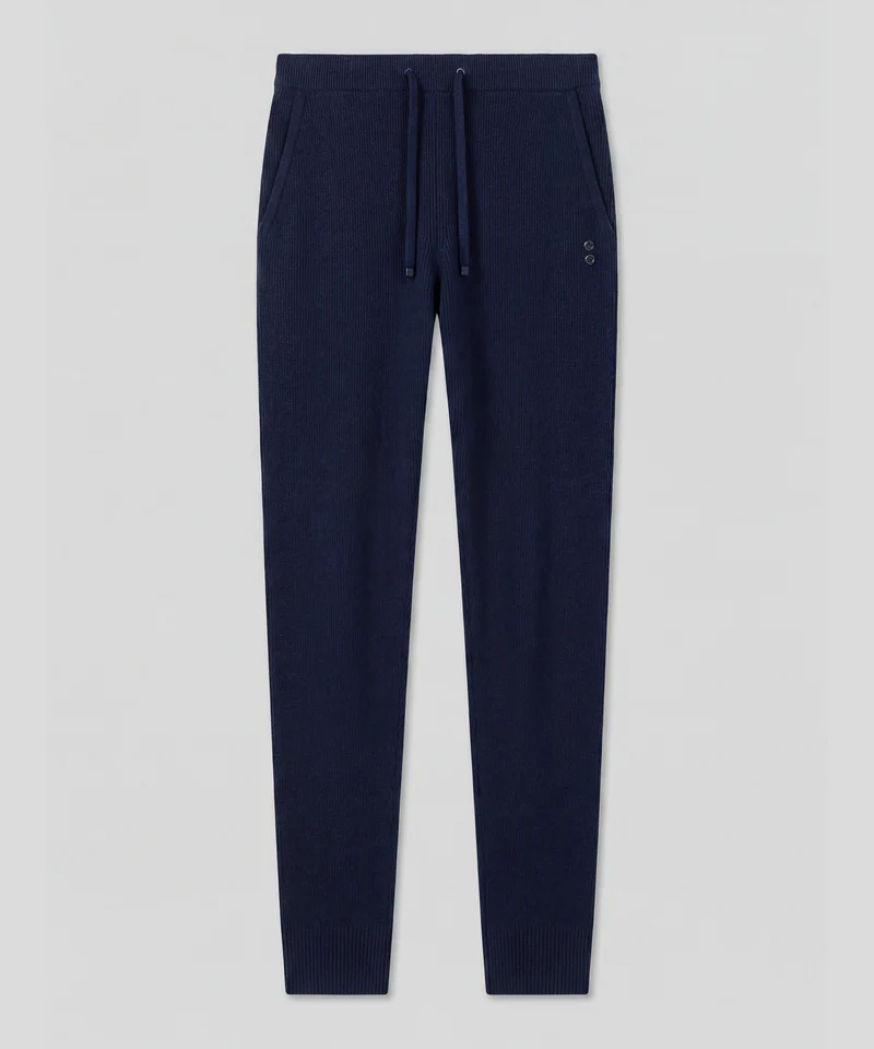 Army Ribbed Wool Pants: Navy