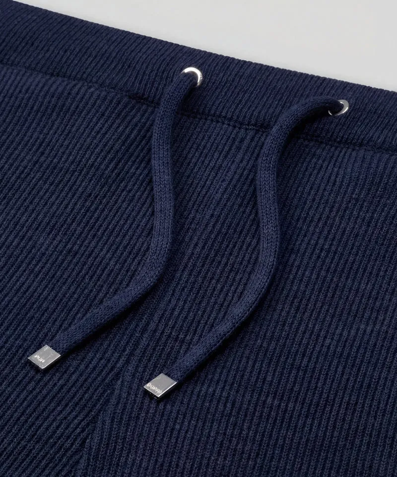 Army Ribbed Wool Pants: Navy