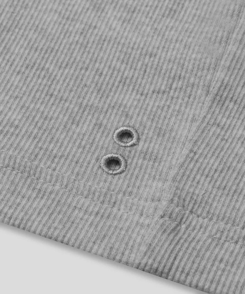 Army Ribbed Tank Top: Grey Melange