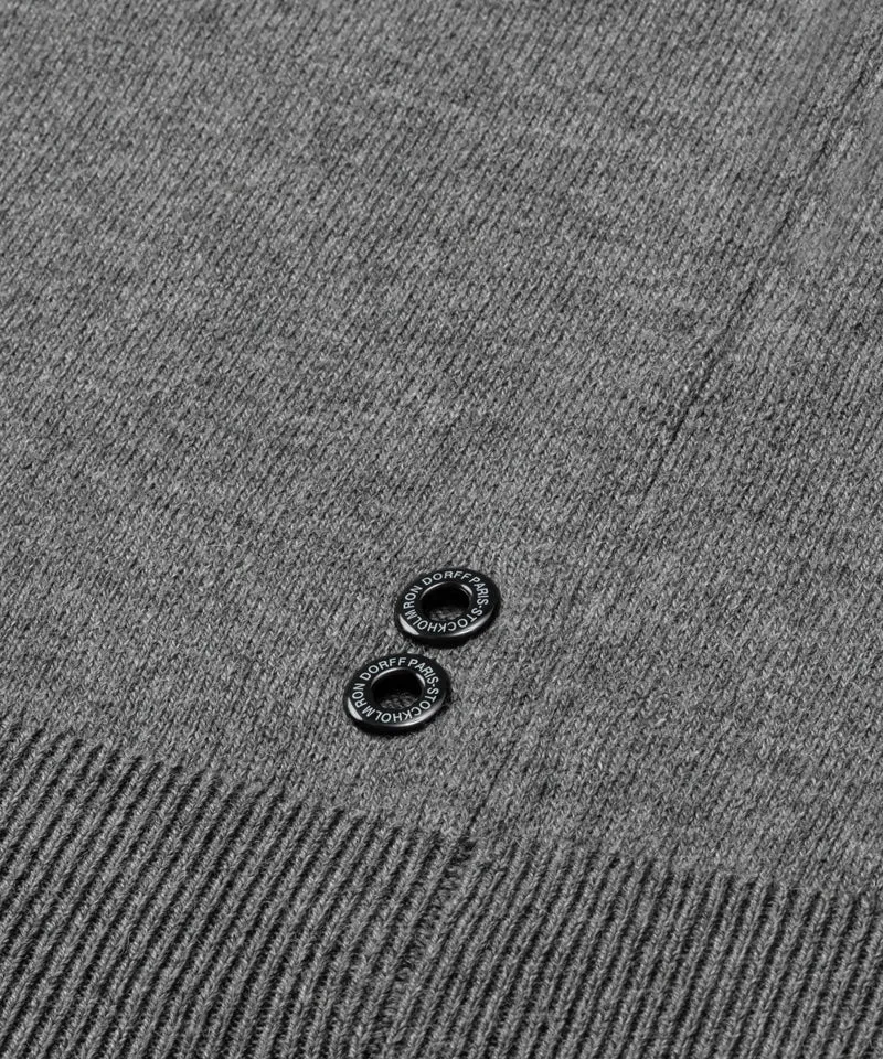 Cotton-Wool Baseball Sweater: Dark Grey Melange