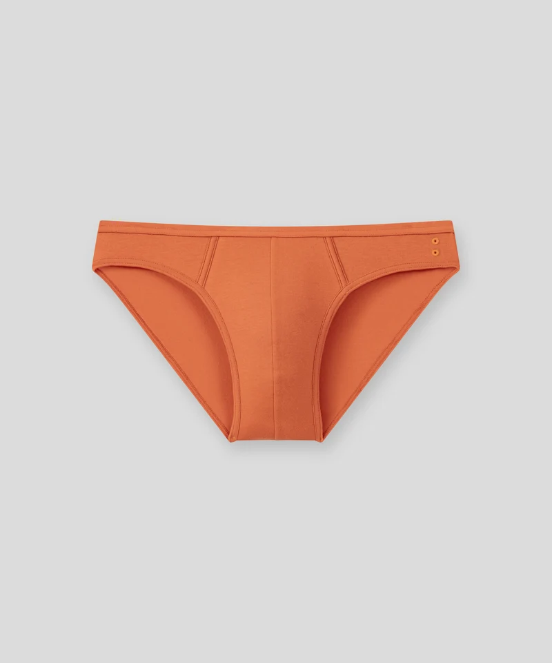 Slim Y-Front Briefs: Orange Dust