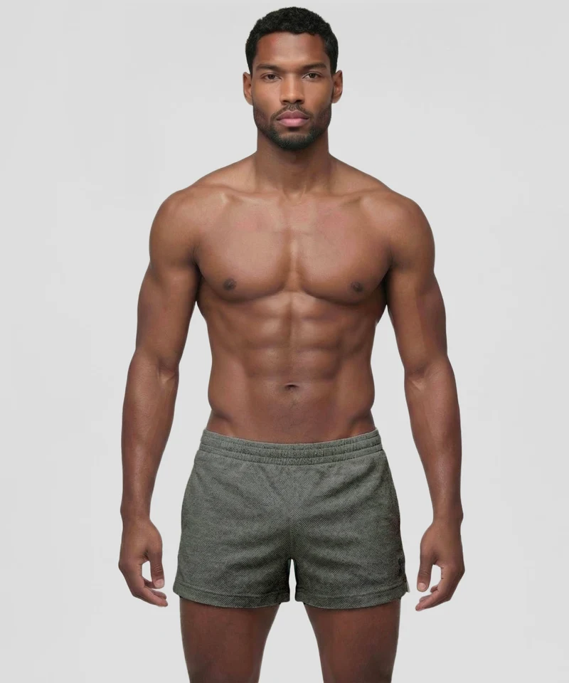 Mesh Home Shorts: Urban Khaki