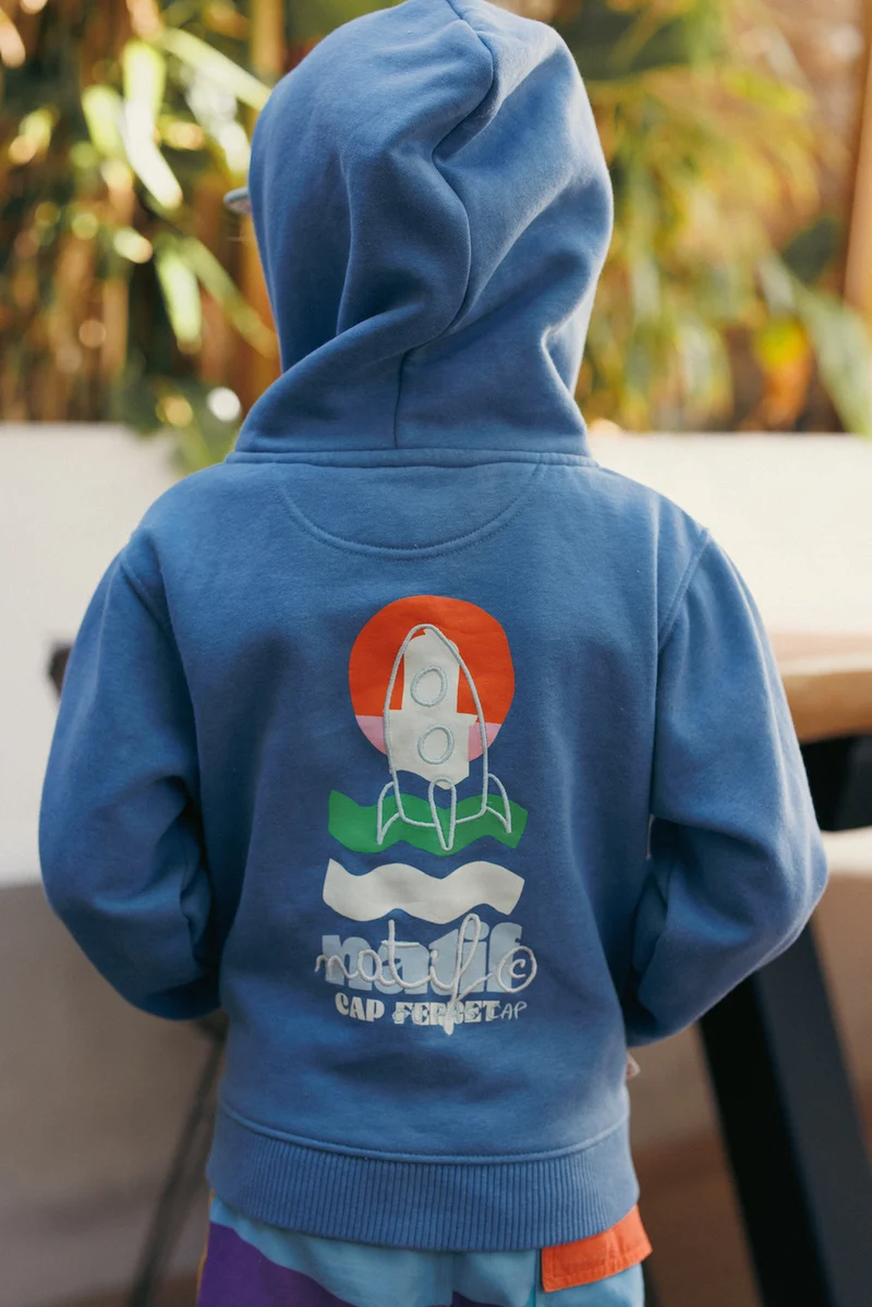 Hoodie Zip Enfant Cap Ferret Lighthouse