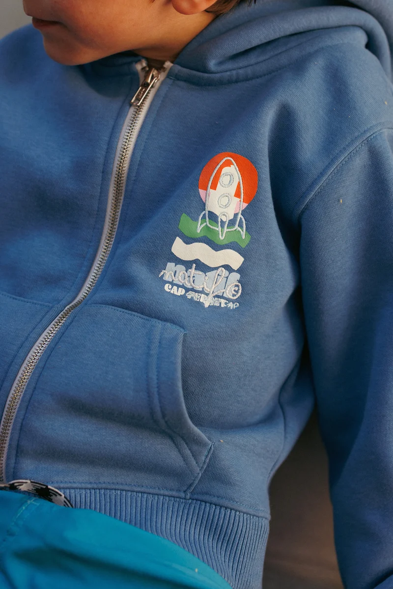 Hoodie Zip Enfant Cap Ferret Lighthouse