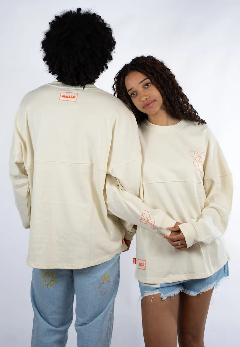 T-Shirt Loose Manches Longues Flower