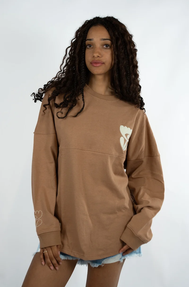 T-Shirt Loose Manches Longues Flower