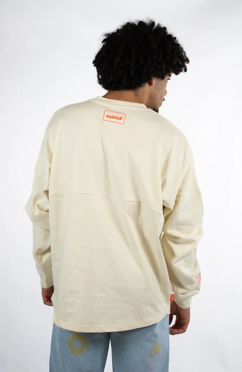 T-Shirt Loose Manches Longues Flower